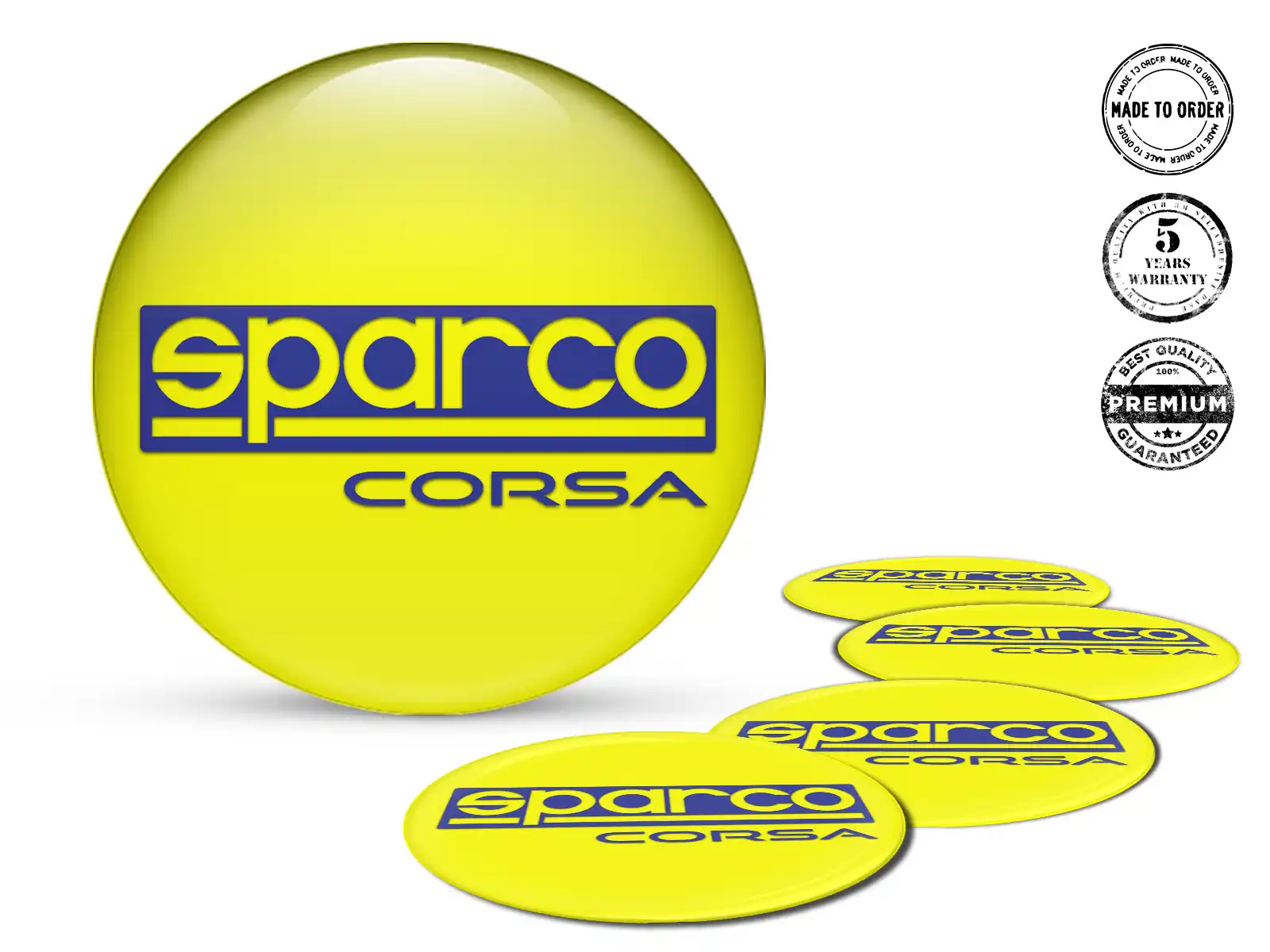 Sparco Badge Cupola Logo Adesivi Ruota Stilosi